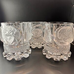 Set Of 3 Old Masters Lead Crystal Goblets by Berlin Designs